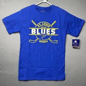 Champion NHL Hockey St Louis Blues Athletic T Shirt Men's Size Small New